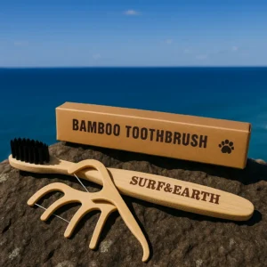 Bamboo Toothbrush & Floss Nature Set