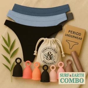 Menstrual Cup & Bamboo Underwear Earth Set