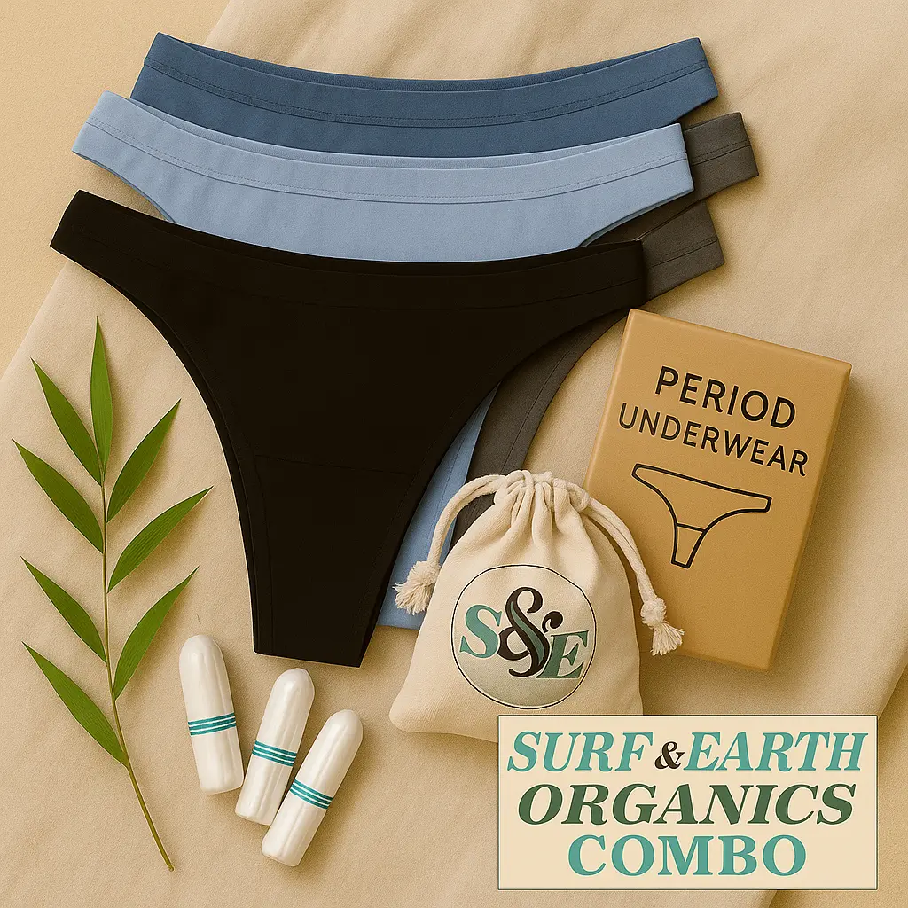 Organic Tampon (20pk) & Bamboo Underwear Nature Pack